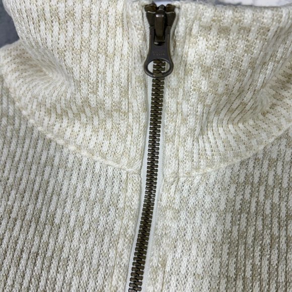 Columbia Women's Large Jacket Full Zip Rosenblum Knit Cream Ivory Pockets Warm - Picture 4 of 12